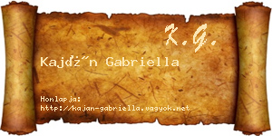 Kaján Gabriella névjegykártya