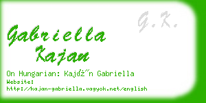 gabriella kajan business card